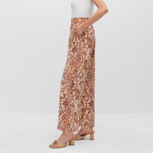 MELANIE LYNE Paisley Print Wide Leg Pants brand new with tags. - Picture 2 of 10